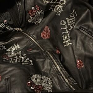 Forever 21 Black Jacket with Hello Kitty Design